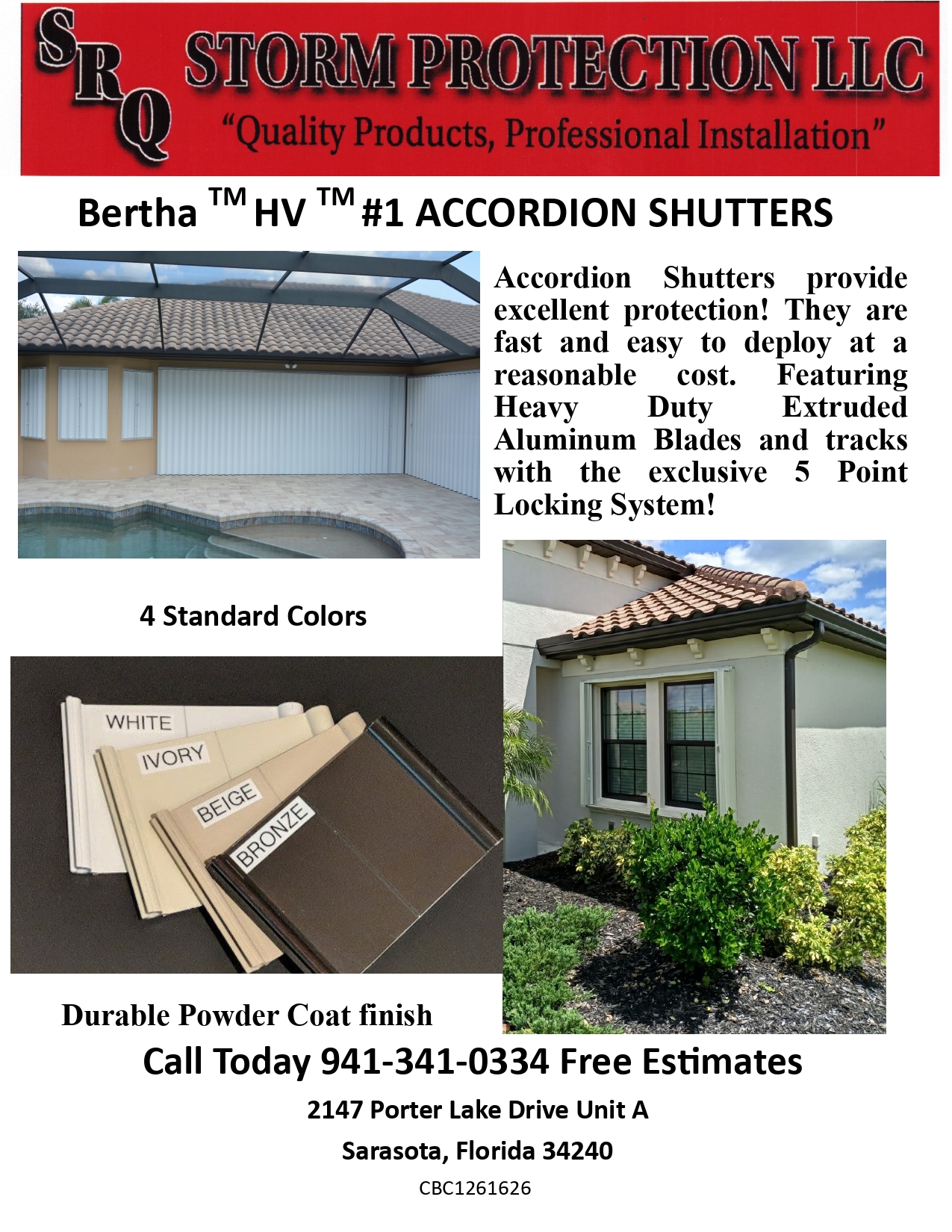 Bertha hv 1 accordion shutters